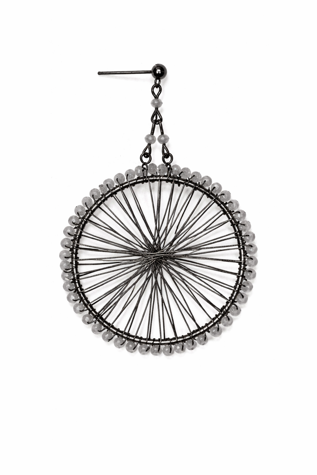 Handcrafted Circular Wire-Weave Earrings