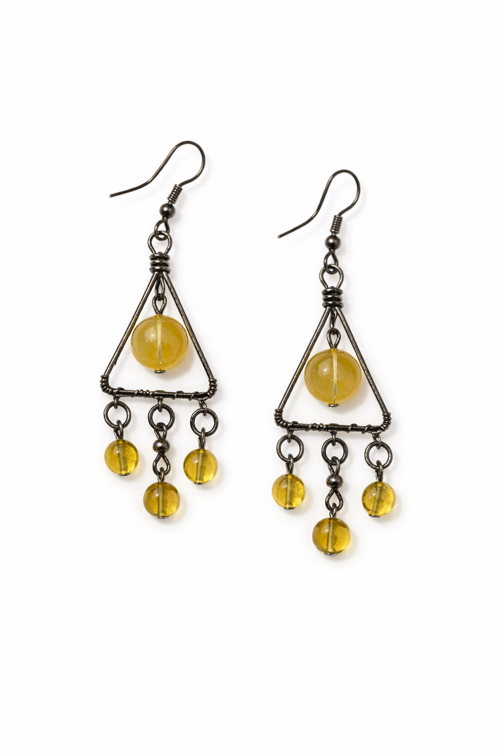Handcrafted Triangle Drop Earrings