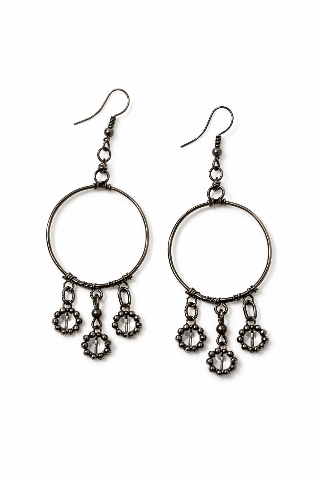 Handcrafted Hoop Drop Earrings
