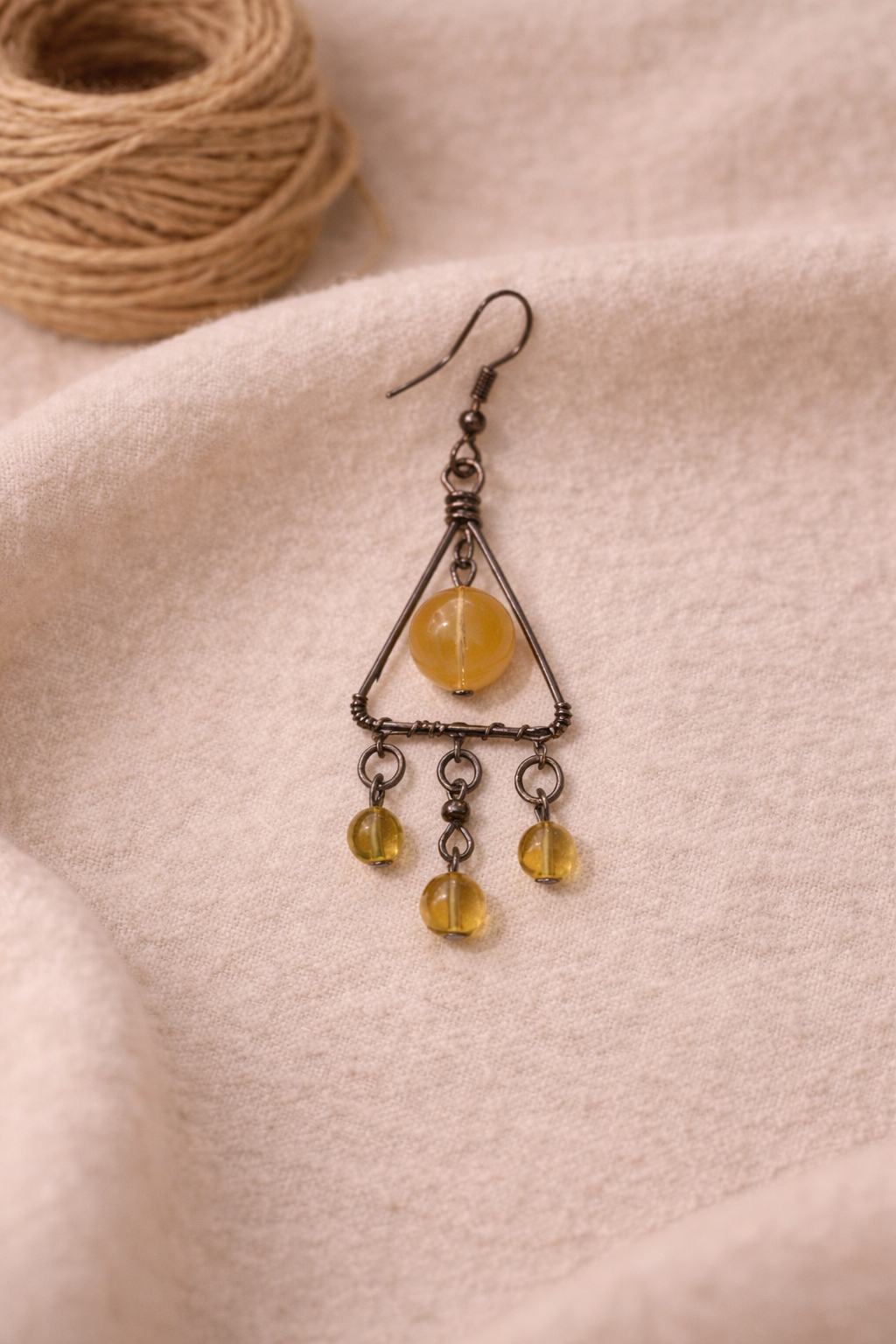 Handcrafted Triangle Drop Earrings