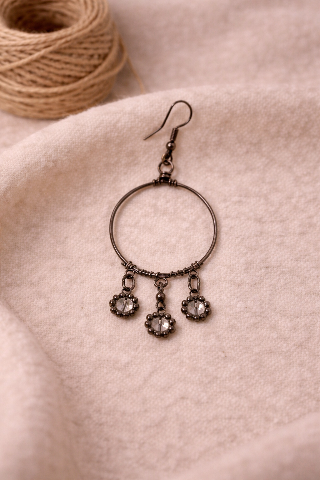 Handcrafted Hoop Drop Earrings