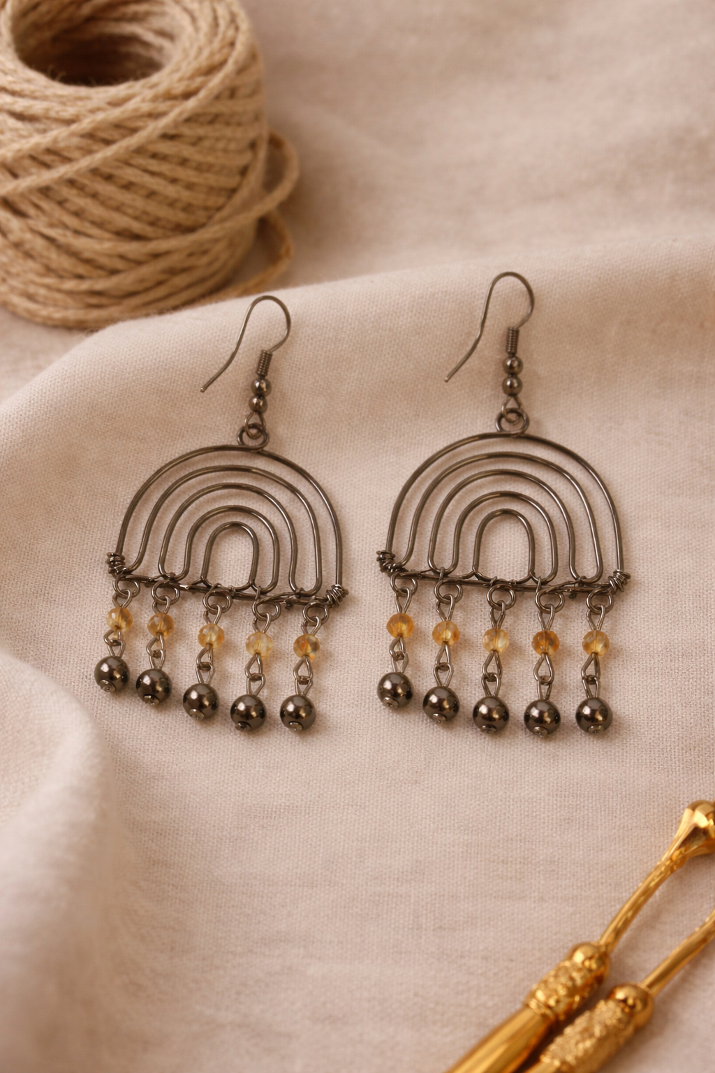 Handcrafted Arch Drop Earrings